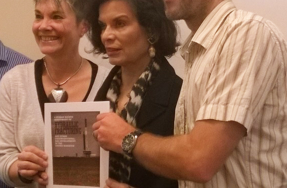 Bianca Jagger launches report on fracking and human rights in the UK